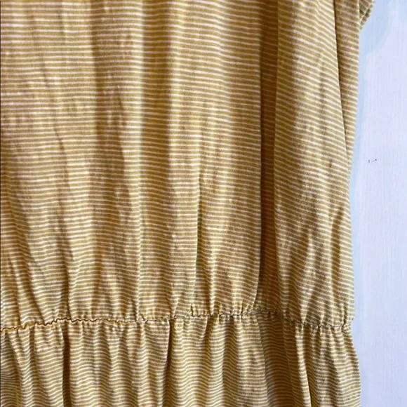 Old Navy Yellow striped Casual Sundress Crew Neck Midi - Picture 3 of 6